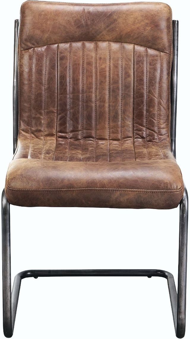Moe's Home Collection Ansel 2-Piece Brown Leather Dining Chair Set-0