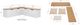 Linon Norah Natural/White Nook Bench with Cushion Set-2