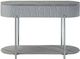 ACME Furniture Yukino Gray Sofa Table with Chrome Base-3
