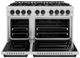 ZLINE Classic Series Autograph Edition 48" Stainless Steel Pro Style Dual Fuel Range and Matte Black Accents-3