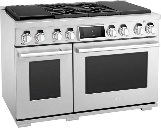 SKS 48" Stainless Steel Pro Style Dual Fuel Range-2