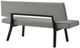 Armen Living Channell Black/Charcoal Upholstered Dining Bench-2