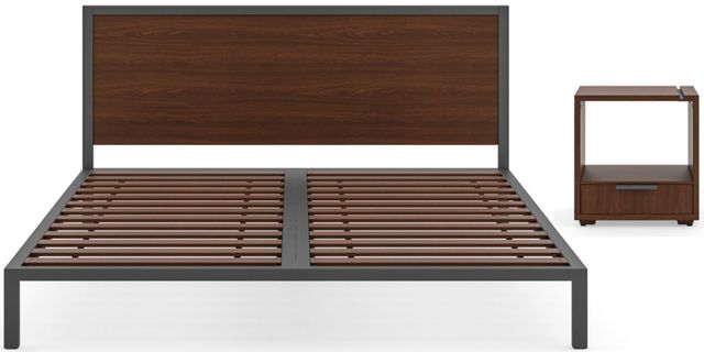 homestyles® Merge Brown Queen Bed with Nightstand-0
