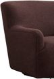 Elements International Deacon Feather Chocolate Swivel Chair -1