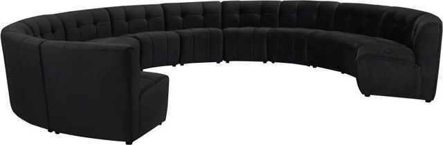 Meridian Furniture Limitless 12-Piece Black Velvet Modular Sectional-2