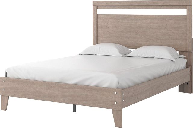 Signature Design by Ashley® Flannia 4-Piece Gray Full Panel Bed Set-1