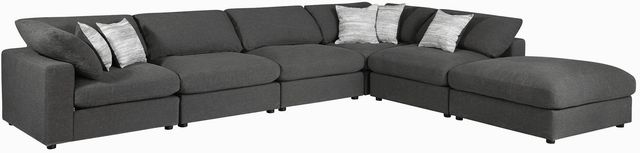 Coaster® Serene Charcoal Upholstered Ottoman-1