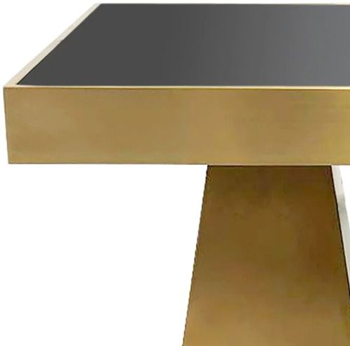 Harp & Finial® Bryant Black End Table with Brushed Gold Base-1