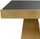 Harp & Finial® Bryant Black End Table with Brushed Gold Base-1
