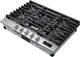 SKS 30" Stainless Steel Natural Gas Cooktop with Black Porcelain Coated Burner Pan-3