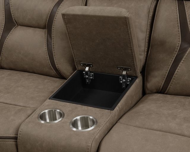 Coaster® Higgins Tan Reclining Loveseat-4