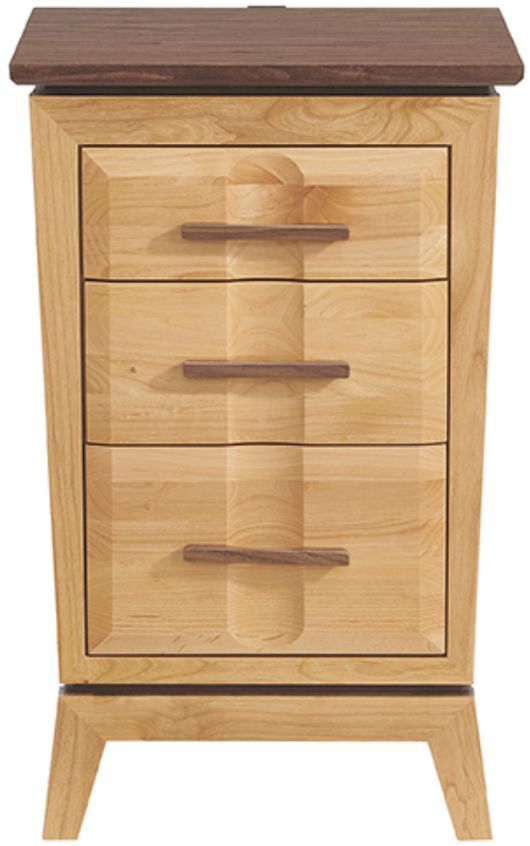 Whittier Wood® Furniture Addison Duet Small 3-Drawer Nightstand-3