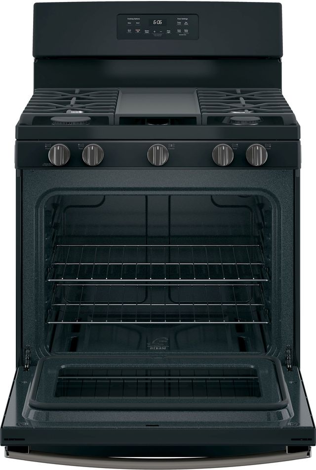 GE® 30" Black Slate Free Standing Gas Range-3