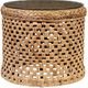 Furniture Classics Malacca Glass Top End Table with Brown Base-0