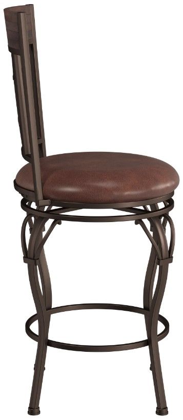 HH2 Home Granada Dark Chestnut Swivel Counter Stool-2