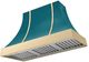 AGA Cascade 48" Salcombe Blue Wall Mounted Range Hood  with Polished Brass Trim-0