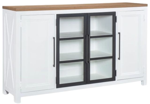 Legacy Modern Franklin Harvest Oak/Natural White Credenza-0