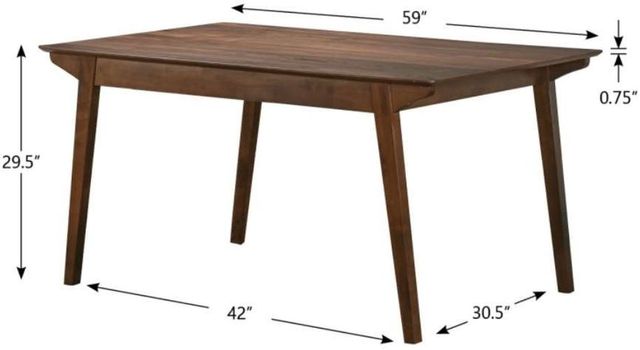 Winners Only® Uptown Medium Walnut 60" Dining Table-2