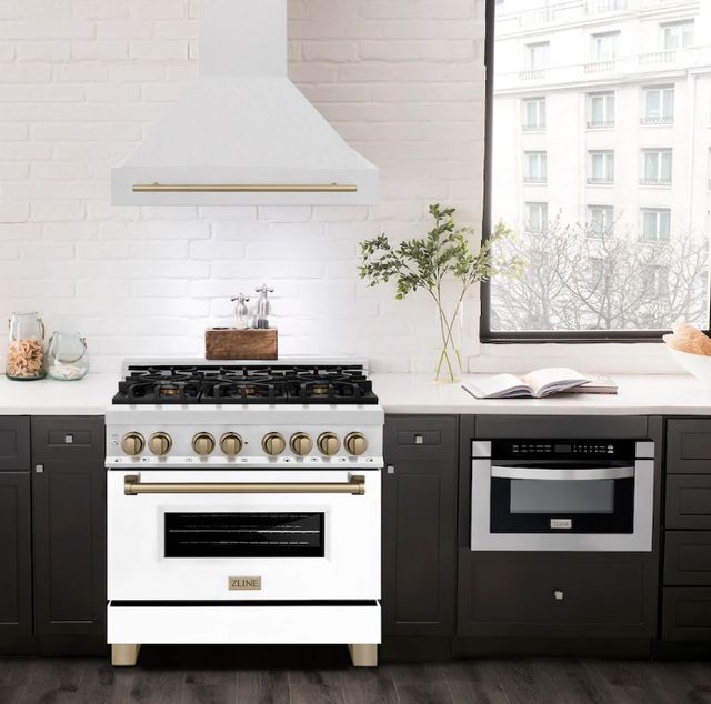 ZLINE Autograph Edition 36" Satin Stainless Steel Wall Mounted Range Hood-1