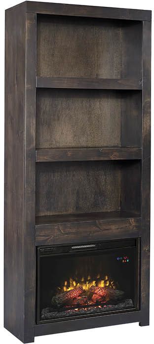 Aspenhome® Avery Loft Ghost Black Fireplace Display Case-0