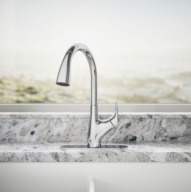 KOHLER® Rival® Polished Chrome Pull-Down Kitchen Sink Faucet with 2-Function Sprayhead-1