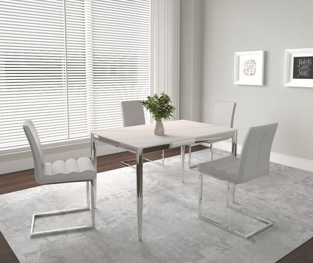 Cramco Atom Sintered Stone Top Dining Table with Chrome Base-1