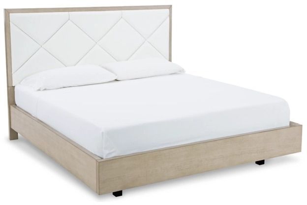 Signature Design by Ashley® Wendora Bisque/White King Panel Bed-0