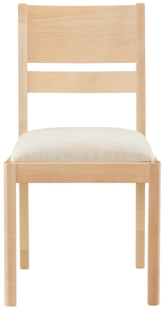 Bassett® Furniture Origins Spence Natural Dining Chair with Nomad Cream Upholstered Seat-1