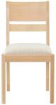 Bassett® Furniture Origins Spence Natural Dining Chair with Nomad Cream Upholstered Seat-1