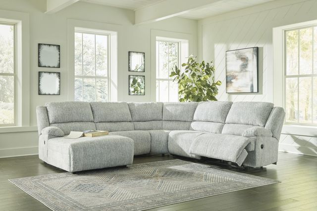 Signature Design by Ashley® McClelland 5-Piece Gray Reclining Left-Arm Facing Sectional and Chaise-3