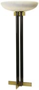 Harp & Finial® Mills Alabaster/Matte Black Torchier Table Lamp-0