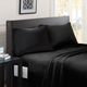 Olliix by Madison Park Essentials 4 Piece Black Queen Micro Splendor Ultra Soft Wrinkle Free Microfiber Sheet Set-1