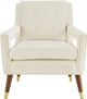 TOV Furniture Draper Cream Velvet Chair-1
