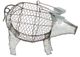 A & B Home Silver Metal Pig Basket-1
