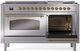 Ilve® Nostalgie II Series 60" Stainless Steel Pro Style Dual Fuel Range-3