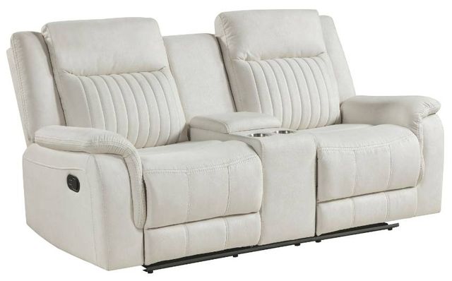 Homelegance® Dean Beige Double Manual Reclining Loveseat with Center Console-0