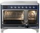 Ilve® Majestic III 48" Midnight Blue Pro Style Induction Range with Solid Door and Chrome Trim-1