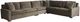 Universal Explore Home™ Fletcher 4-Piece Cannes Dark Gray L-Shape Sectional-0