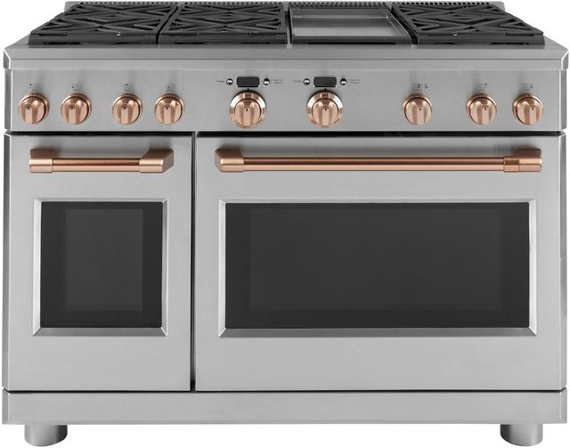 Café™ 48" Brushed Copper Pro Range & Cooktop Handles/Knobs-1