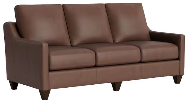 Bassett® Furniture Customizable Benchmade Premier Leather Slope Arm Sofa-0
