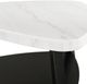Elements International Trinity White Coffee Table with Black Base-3