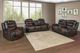 New Classic® Home Furnishings Nikko Brown Dual Power Reclining Console Loveseat-1