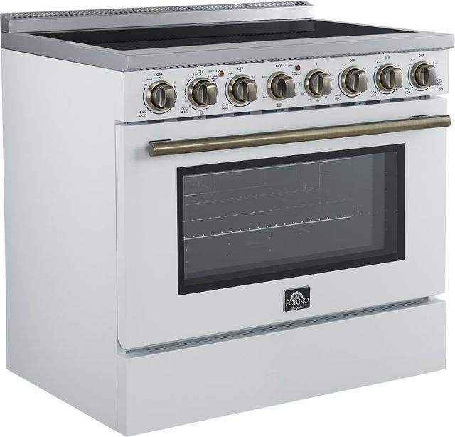 FORNO® Paolo Alta Qualita 36" White Pro Style Electric Range-2