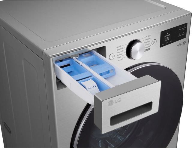 LG 5.8 Cu. Ft. Graphite Steel Finish Front Load Washer with AI DD™-3