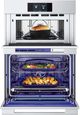 SKS 30" Satin Stainless Steel Oven/Microwave Combo Electric Wall Oven-2