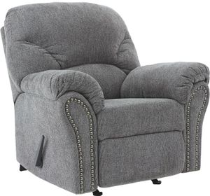 Front view of the Benchcraft® Allmaxx Pewter Rocker Recliner