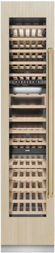 ZLINE Autograph Edition 18 in. 9 Cu. Ft. Panel Ready Left Hinge Triple Zone Column Wine Cooler with Polished Gold Accents-0