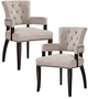 Olliix by INK+IVY Cream Set of 2 Brooklyn Dining Arm Chairs-4