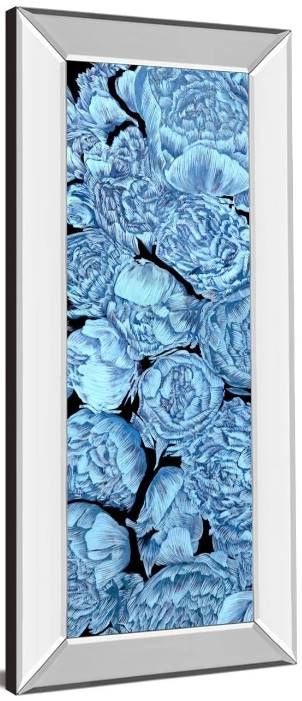 Classy Art Blue Peonies I by Melissa Wang Mirrored Frame Wall Art-1
