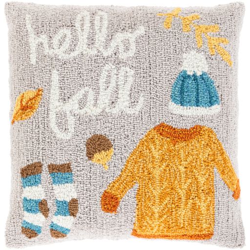 Surya Autumn Gray 18"x18" Toss Pillow with Polyester Insert-0